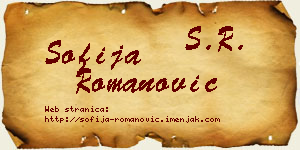 Sofija Romanović vizit kartica
